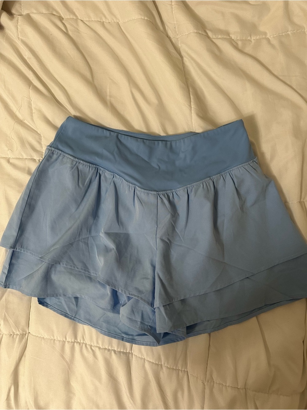 Amazon Women's Light Blue Layered Athletic Skort Shorts